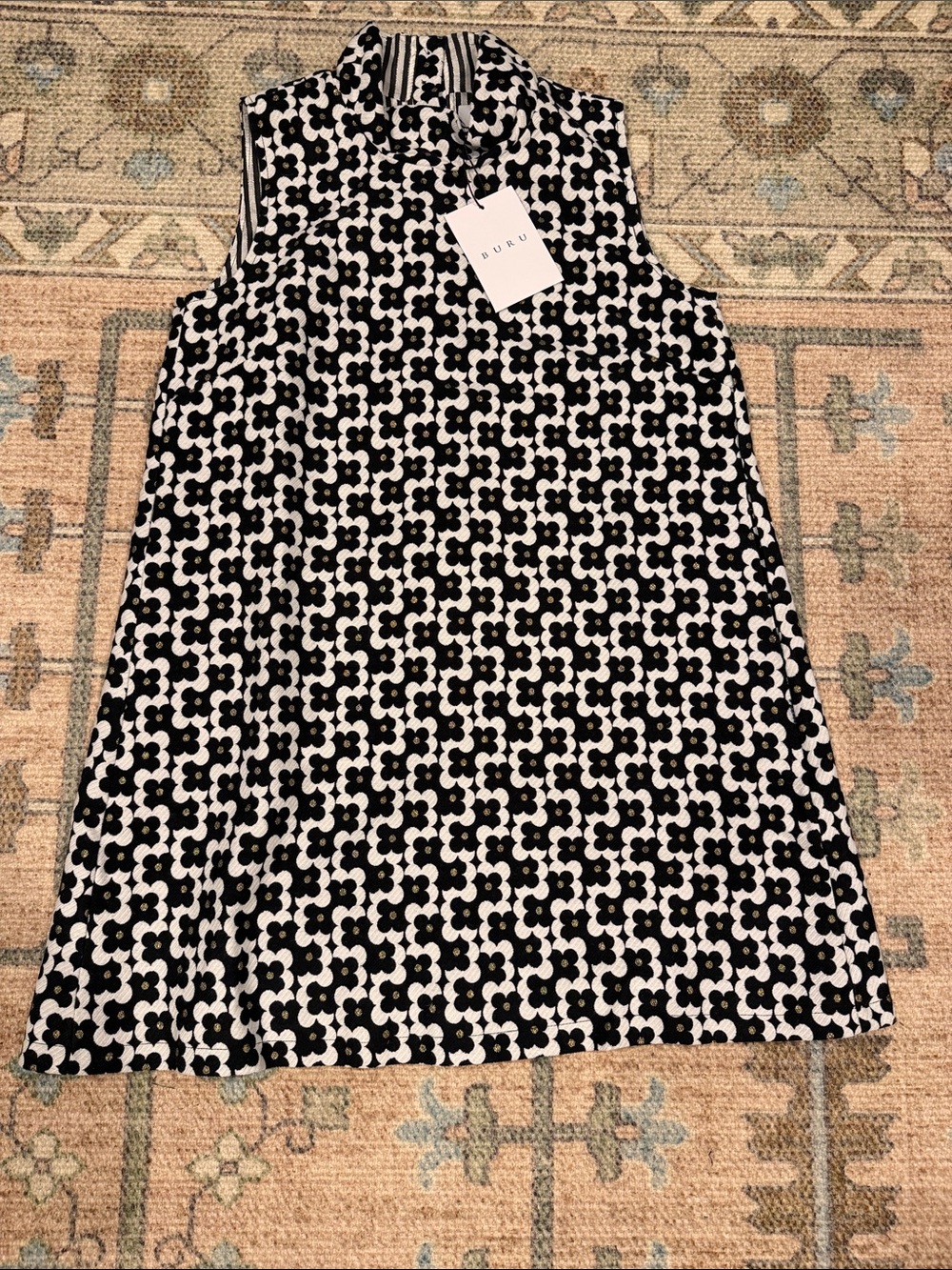 BURU Sleeveless Mod Dress in Retro Floral | NWT Size Small